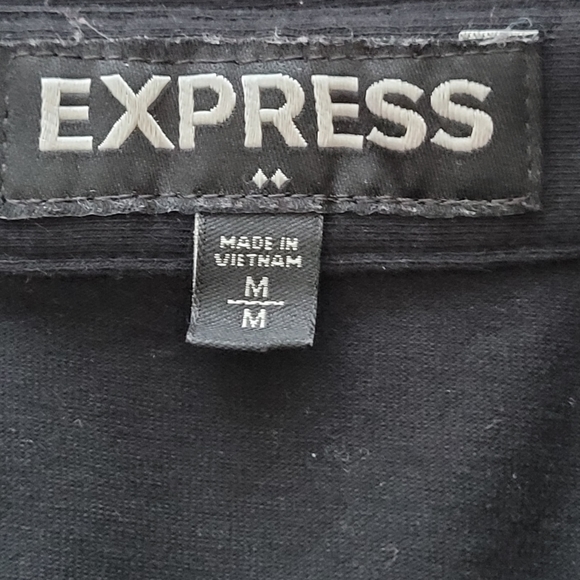 Men's Black Polo EUC | Cotton Stretch Medium | Express - Picture 8 of 11